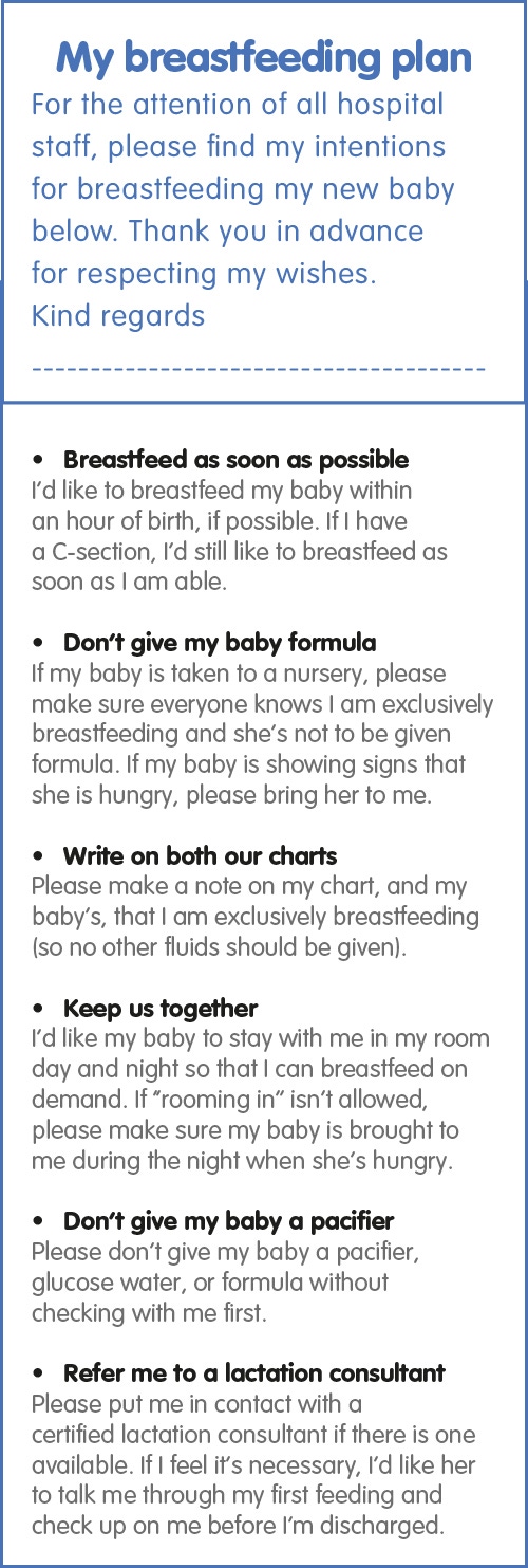 Breastfeeding checklist