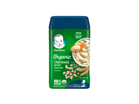 GERBER Organic Cereal – Oatmeal Millet Quinoa