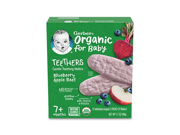 GERBER Organic Teether – Blueberry Apple Beet