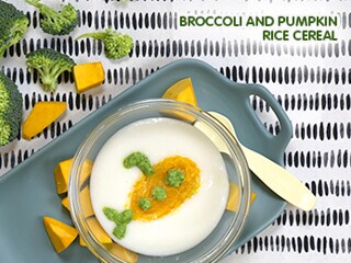 Broccoli and Pumpkin Rice Cereal