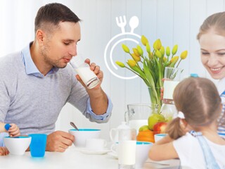Lead by example by eating together with your toddler