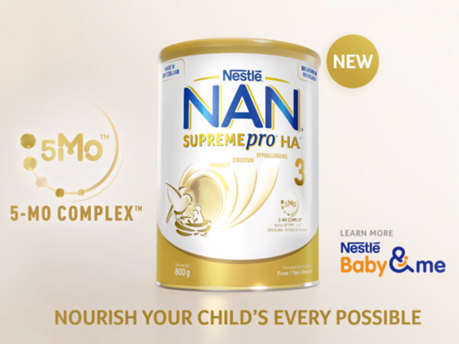 Nan Supreme Pro HA 3 Growing Up Milk 800g delivery near you in Singapore