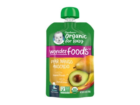 GERBER Organic Pouch Puree - Pear Mango Avocado