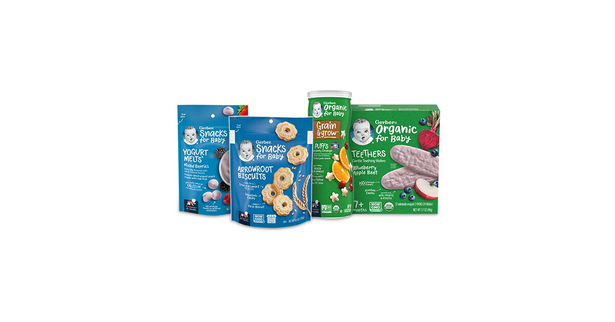 GERBER Snacks | Support Good Nutrition & Development | Nestlé Baby&Me